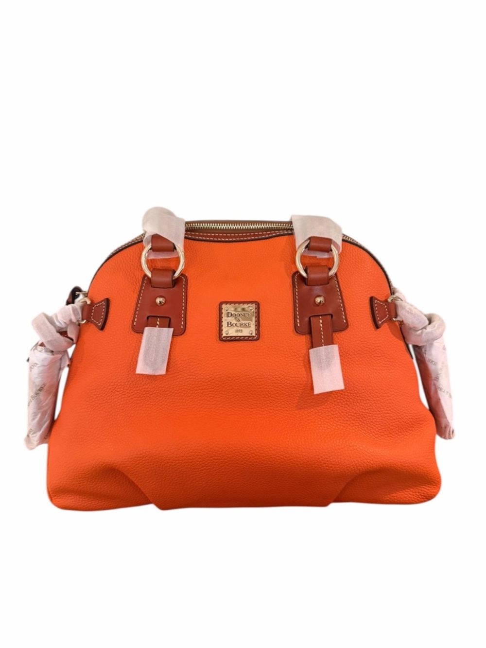 Dooney & Bourke Clementine Domed Satchel Pebbled Leather Large Handbag NWT